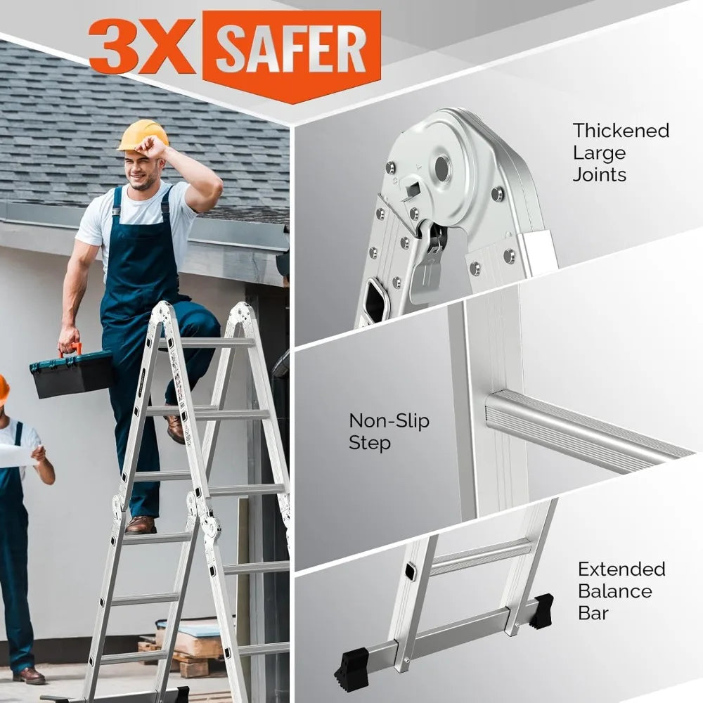 Multi-Purpose Aluminum Ladder(12.5 Feet)