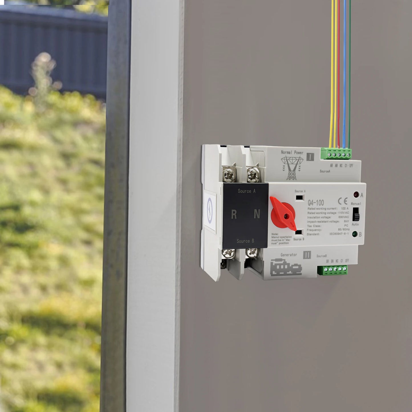 Automatic Transfer Switch, 2Pole 100 Amp