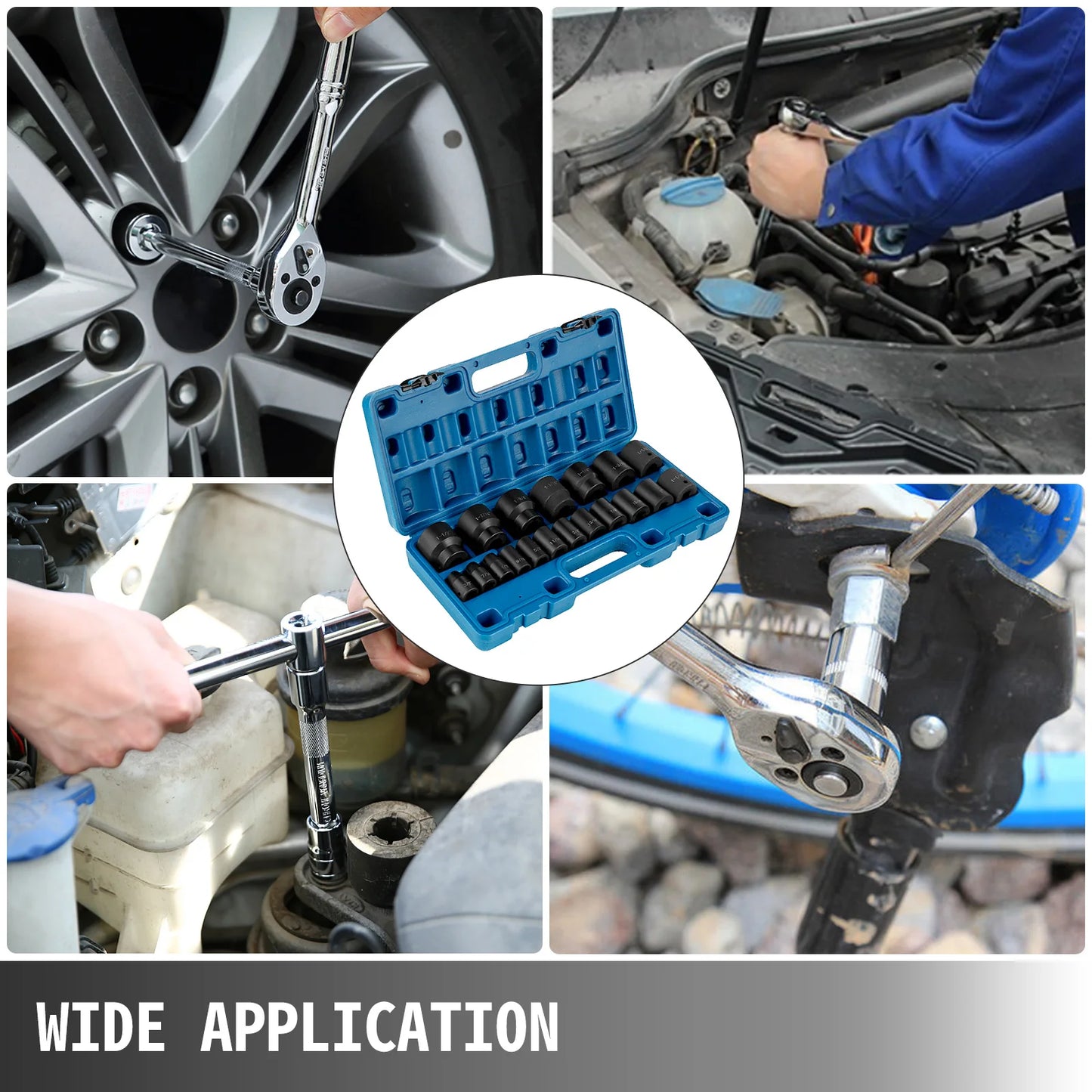 1/2" Drive Impact Socket Set