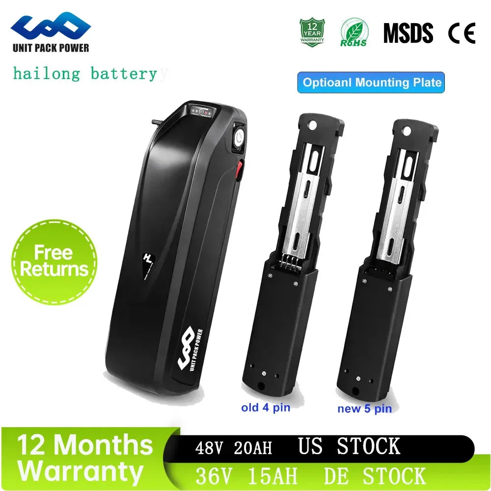 Ebike Battery 250W 350W 500W 750W 1000W