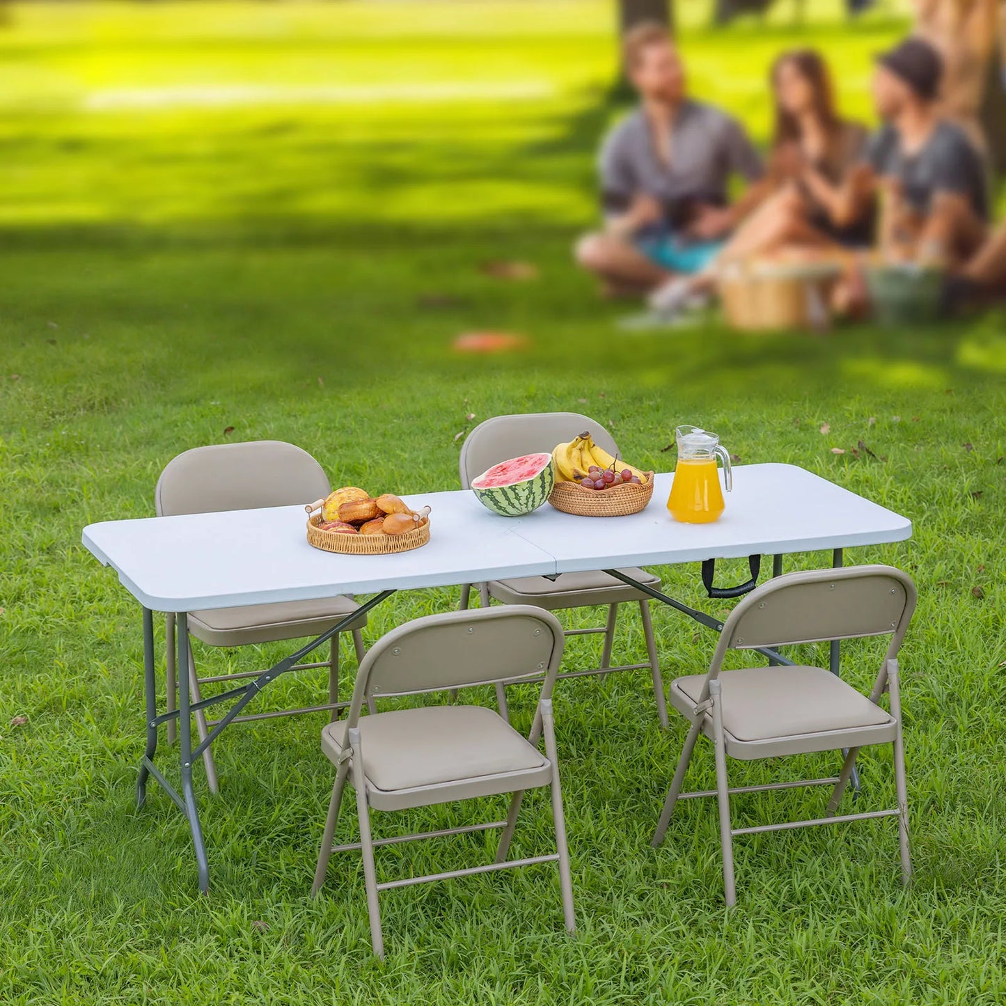 Portable Folding Table with Carrying Handle