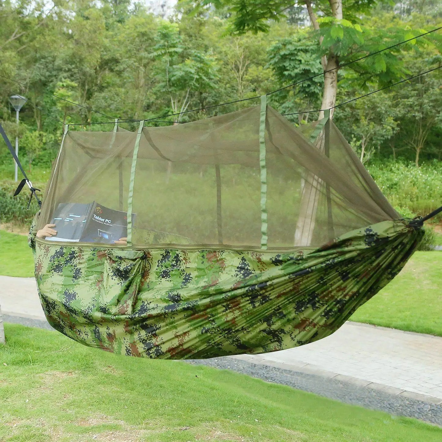 Portable Double Camping Hammock with Mosquito Net