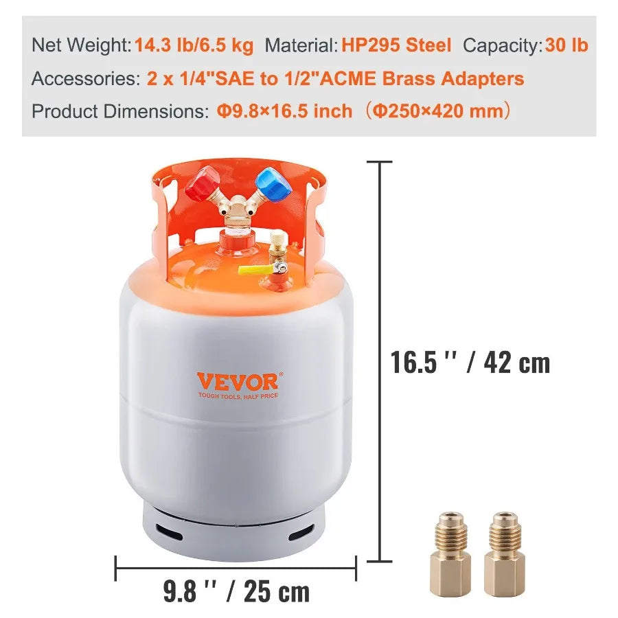 Refrigerant Recovery 30lb Cylinder