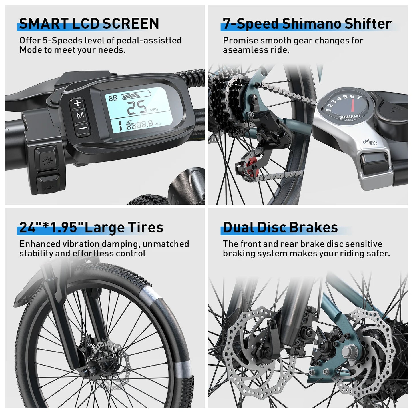 26'' 24'' Ebike With 500W Motor