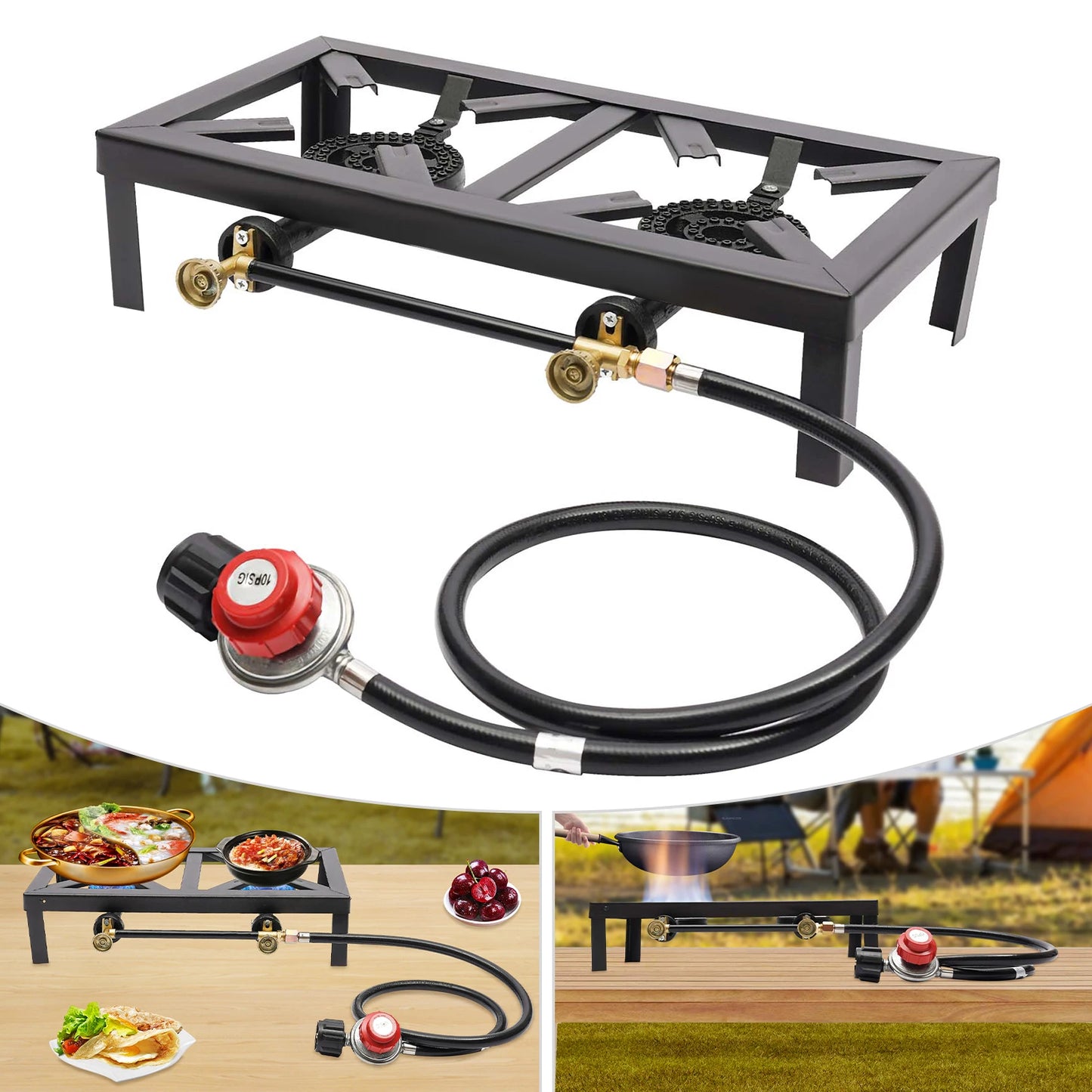 Camping Gas Stove Double Burner
