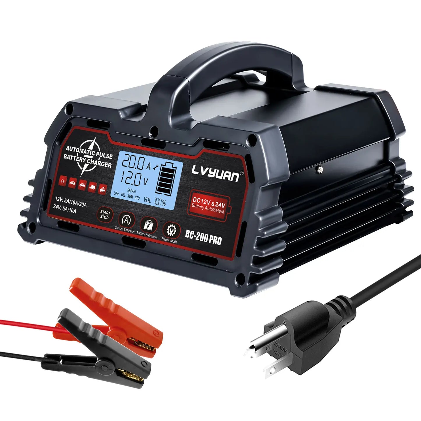 Auto DC12V 24V Battery Charger