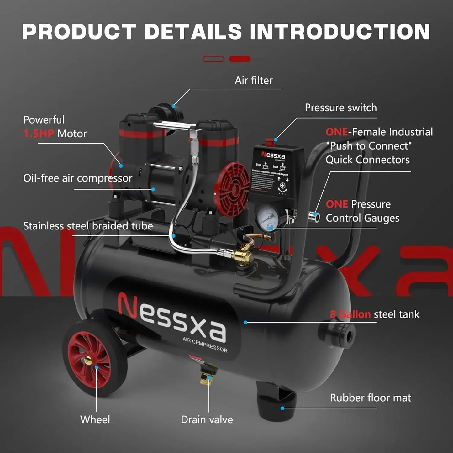 8 Gallon Electric Air Compressor