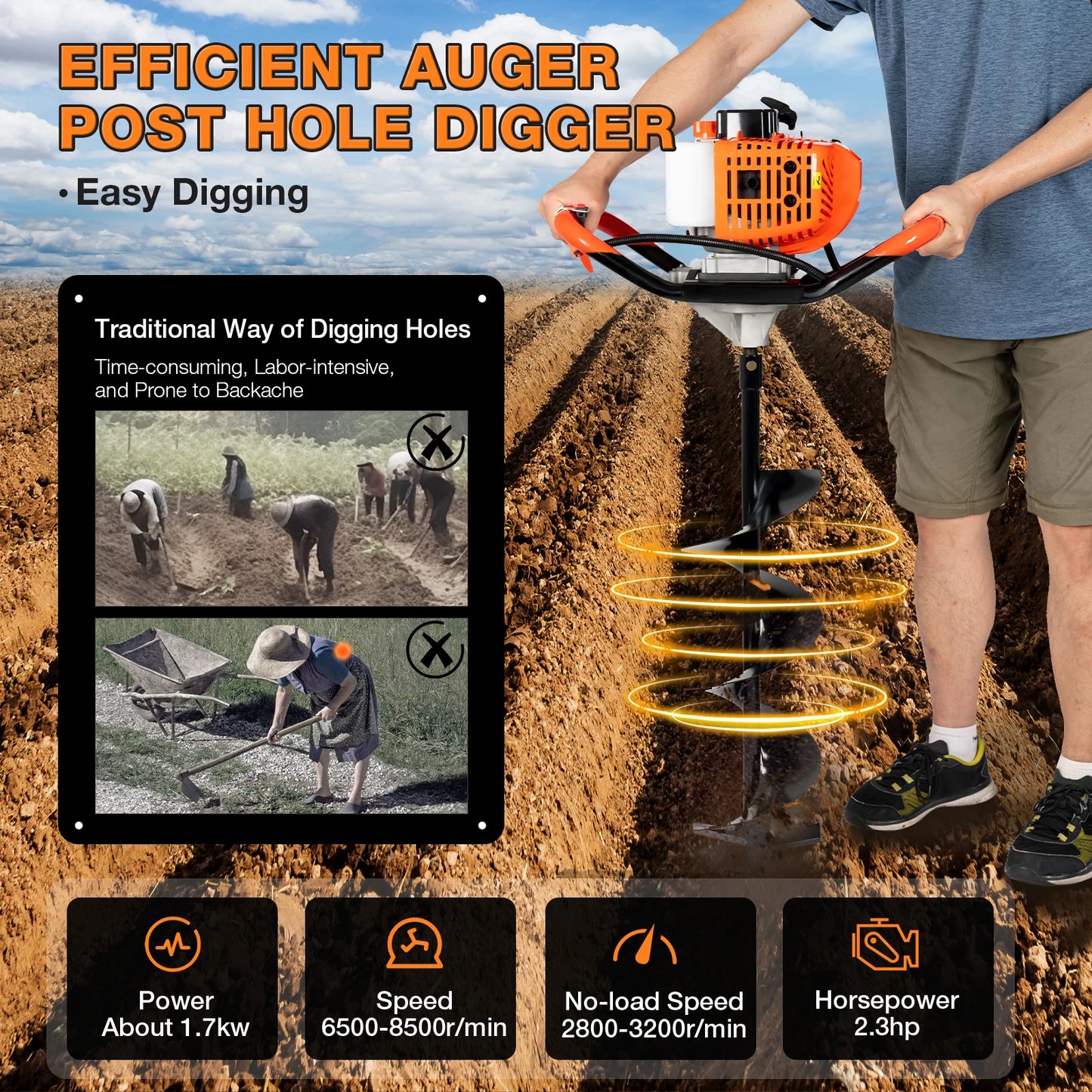 52cc Gas Earth Auger
