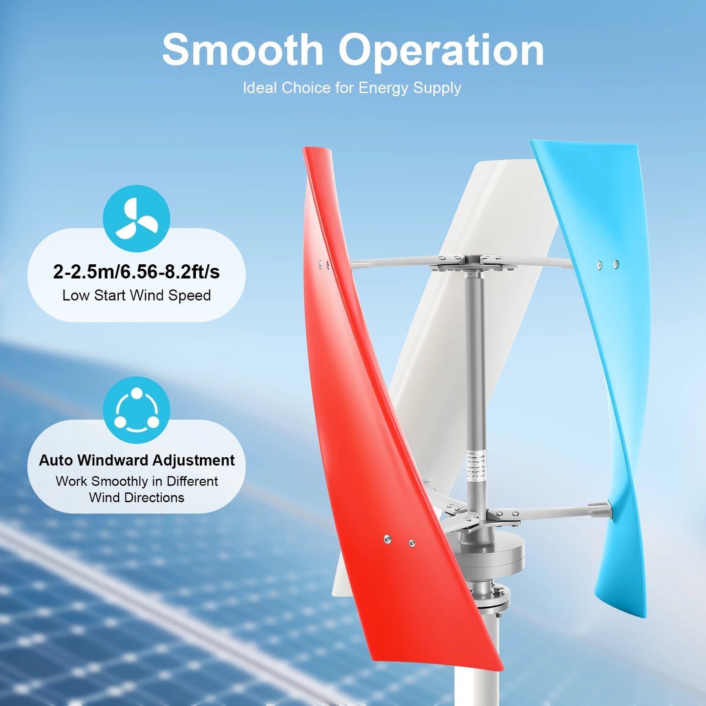 3-blade Wind Turbine Generator Kit, 400W