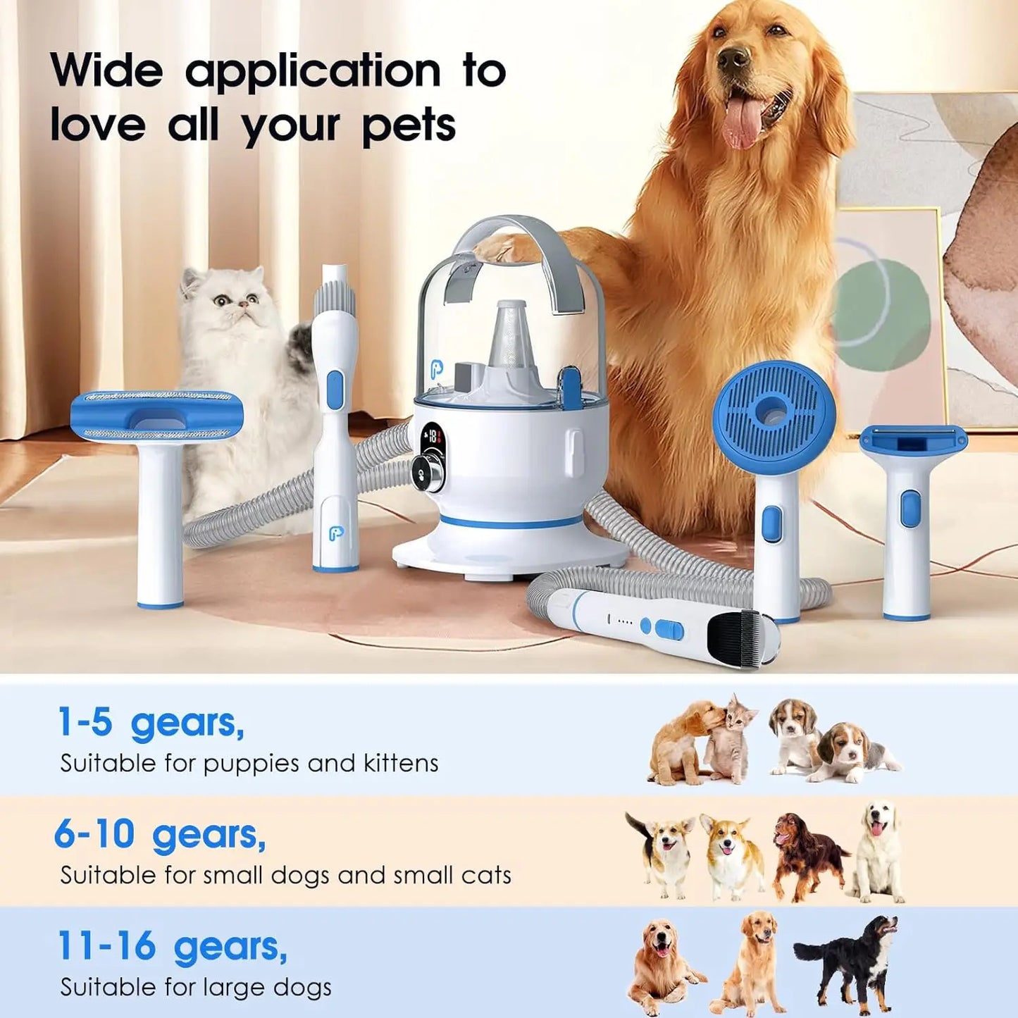 Dog Grooming Kit with 2L Vacuum