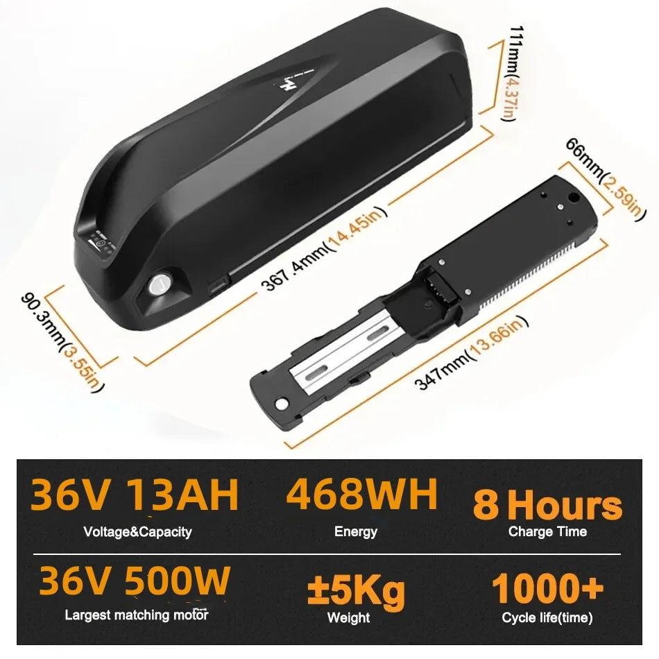 Ebike Battery 250W 350W 500W 750W 1000W