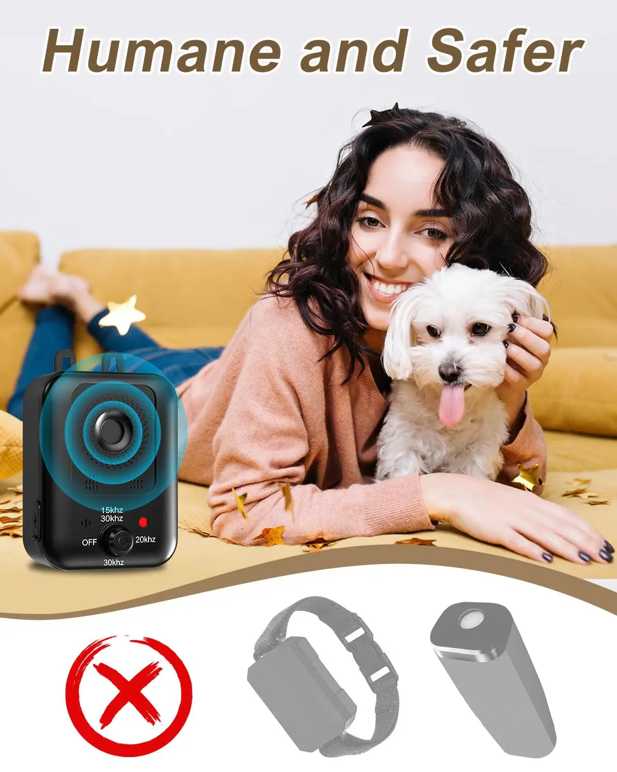 rechargeable ultrasonic dog barking deterrent