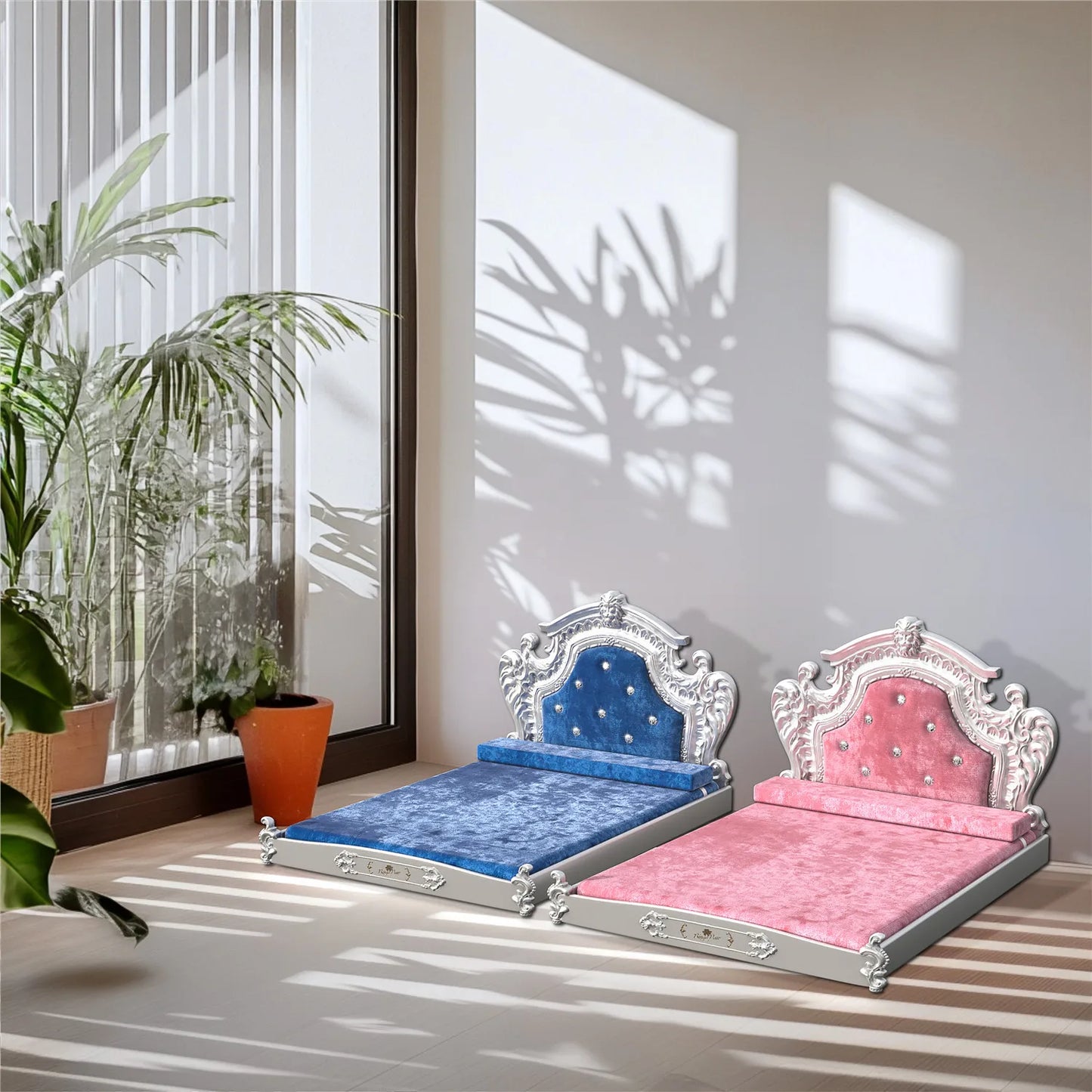 Luxury Pet Bed with Headboard