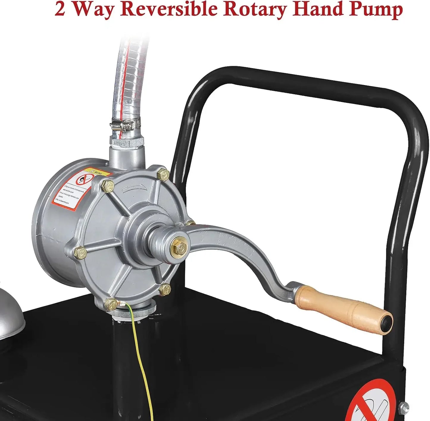 30 Gallon Gas Caddy w/Wheels & Manual Pump