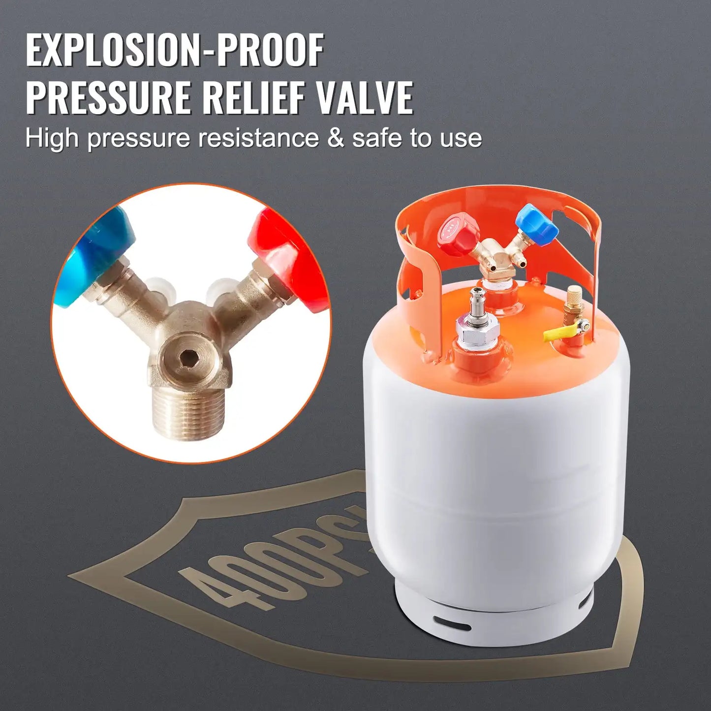 Refrigerant Recovery 30lb Cylinder Tank with Float Switch