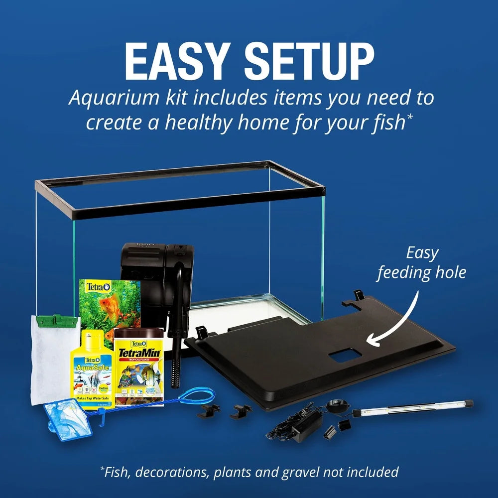10 Gallon Glass Aquarium Kit