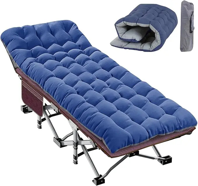 Folding Camping Cot with Mattress