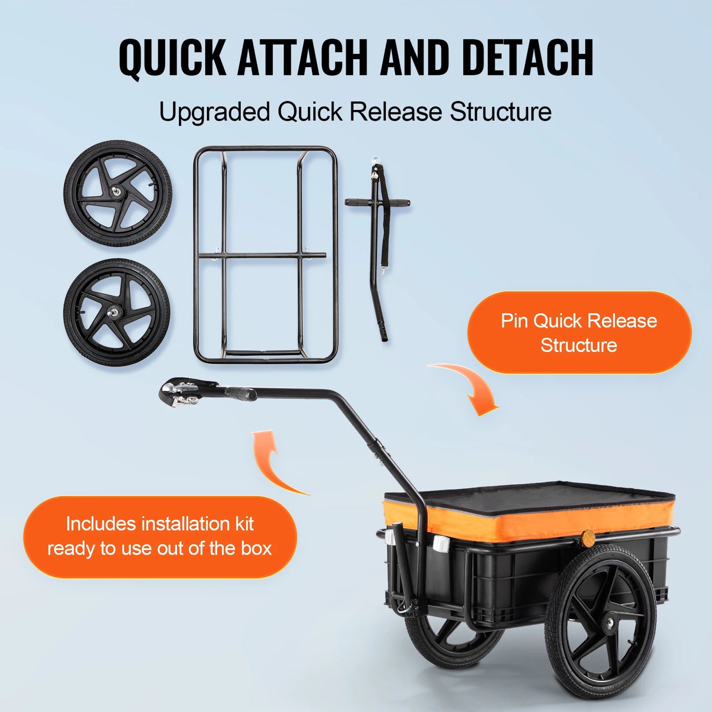 88Lbs Bike Cargo Trailer