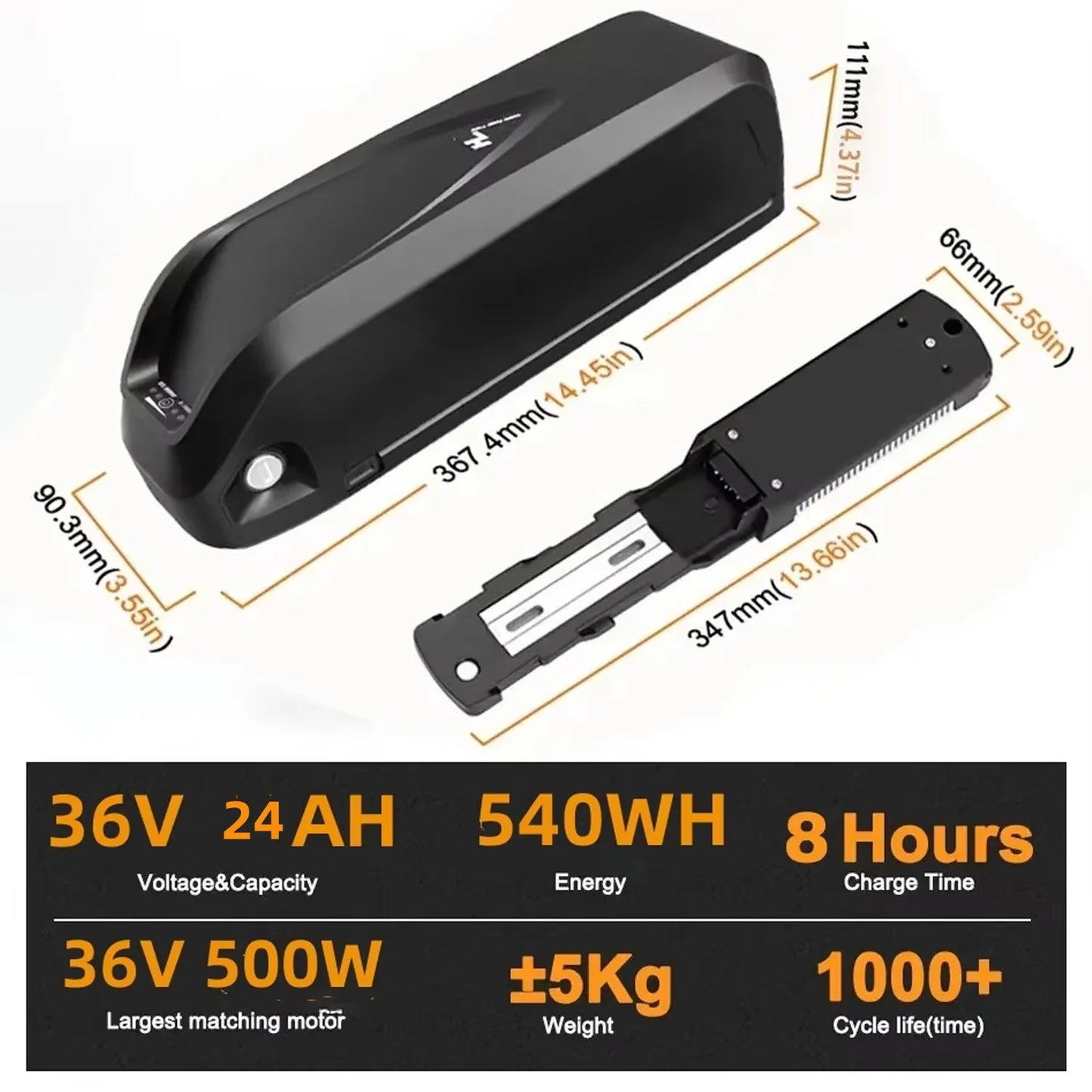 Ebike Battery 250W 350W 500W 750W 1000W