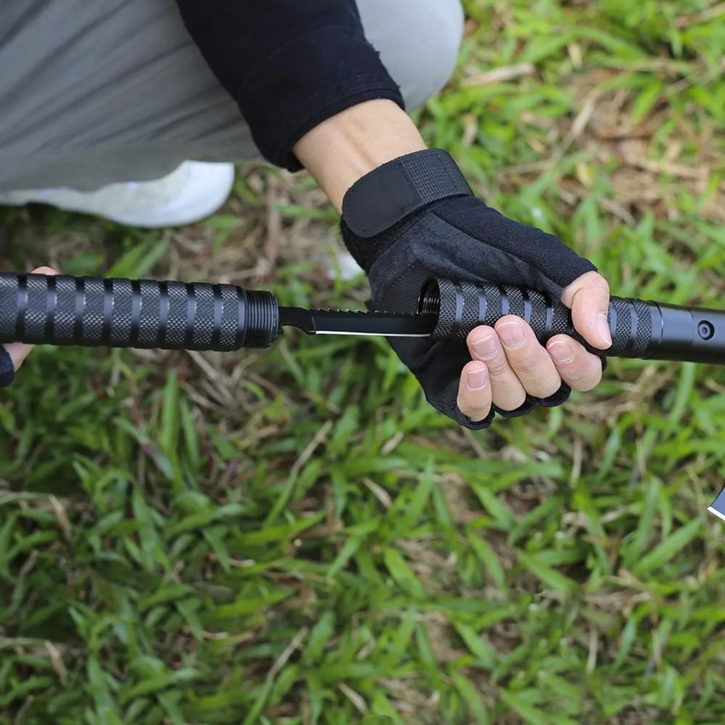 Tactical Folding Survival Axe w/Hammer & Nylon Sheath