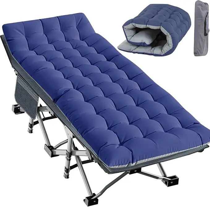 Folding Camping Cot with Mattress