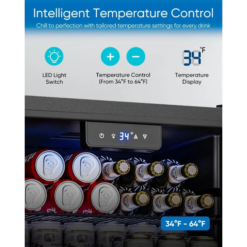 3.2 Cu.Ft Mini Fridge with Glass Door