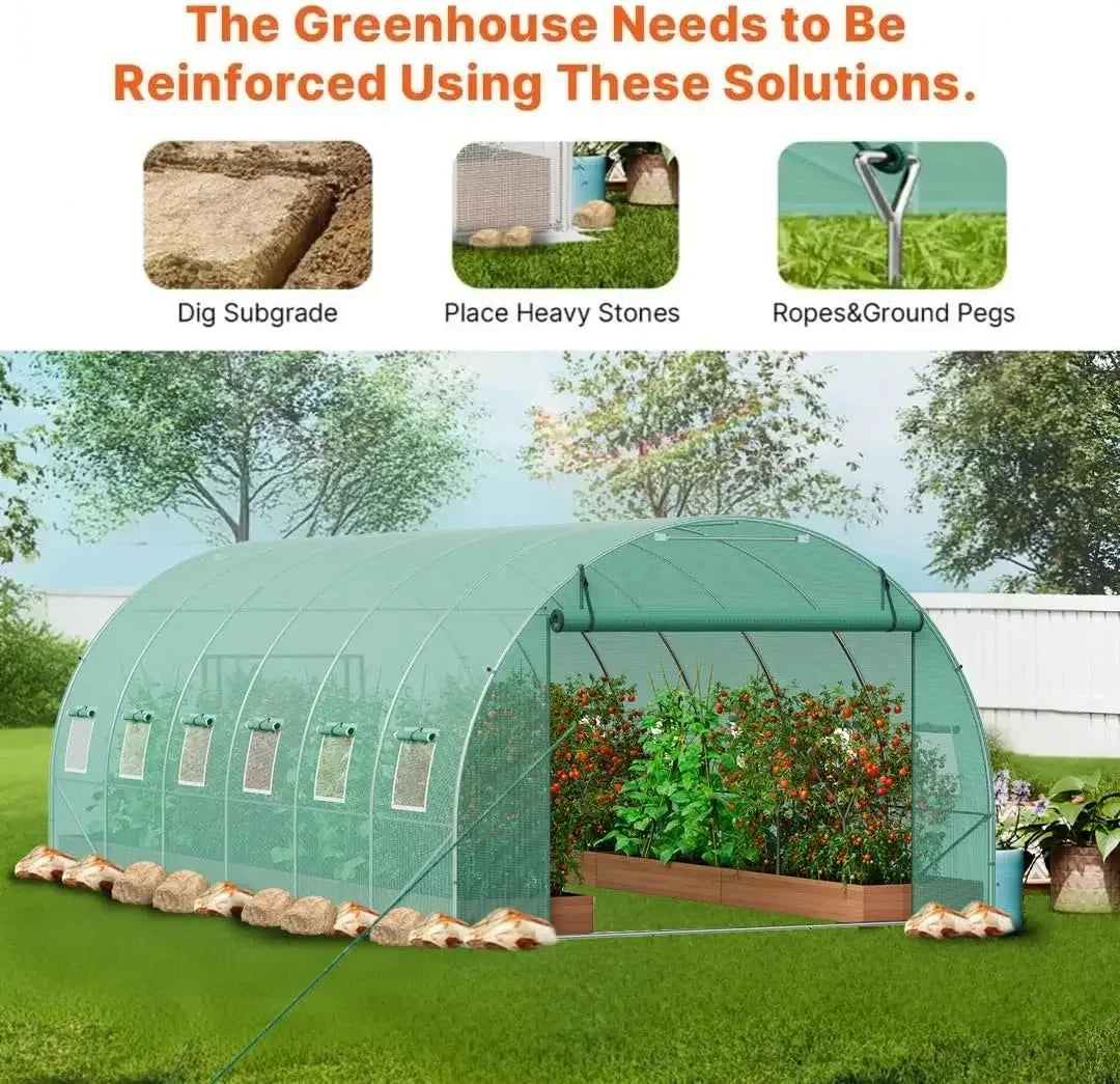 Walk-in Tunnel Greenhouse, 29.2x9.7x6.5 ft