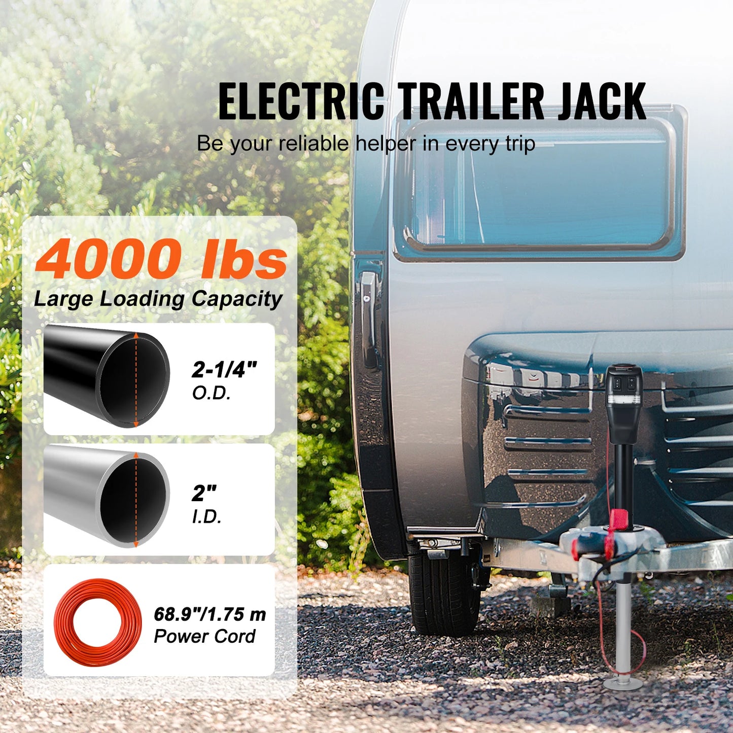 3500/4000lbs Electric Trailer Jack