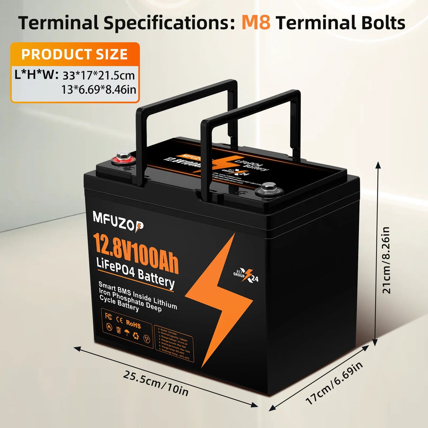 12V 100Ah LiFePO4 Battery