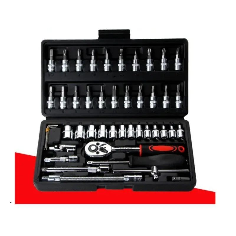 46 Pieces 1/4 Inch Drive Socket Set