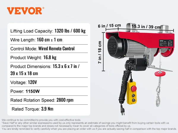 200-800kg Electric Hoist