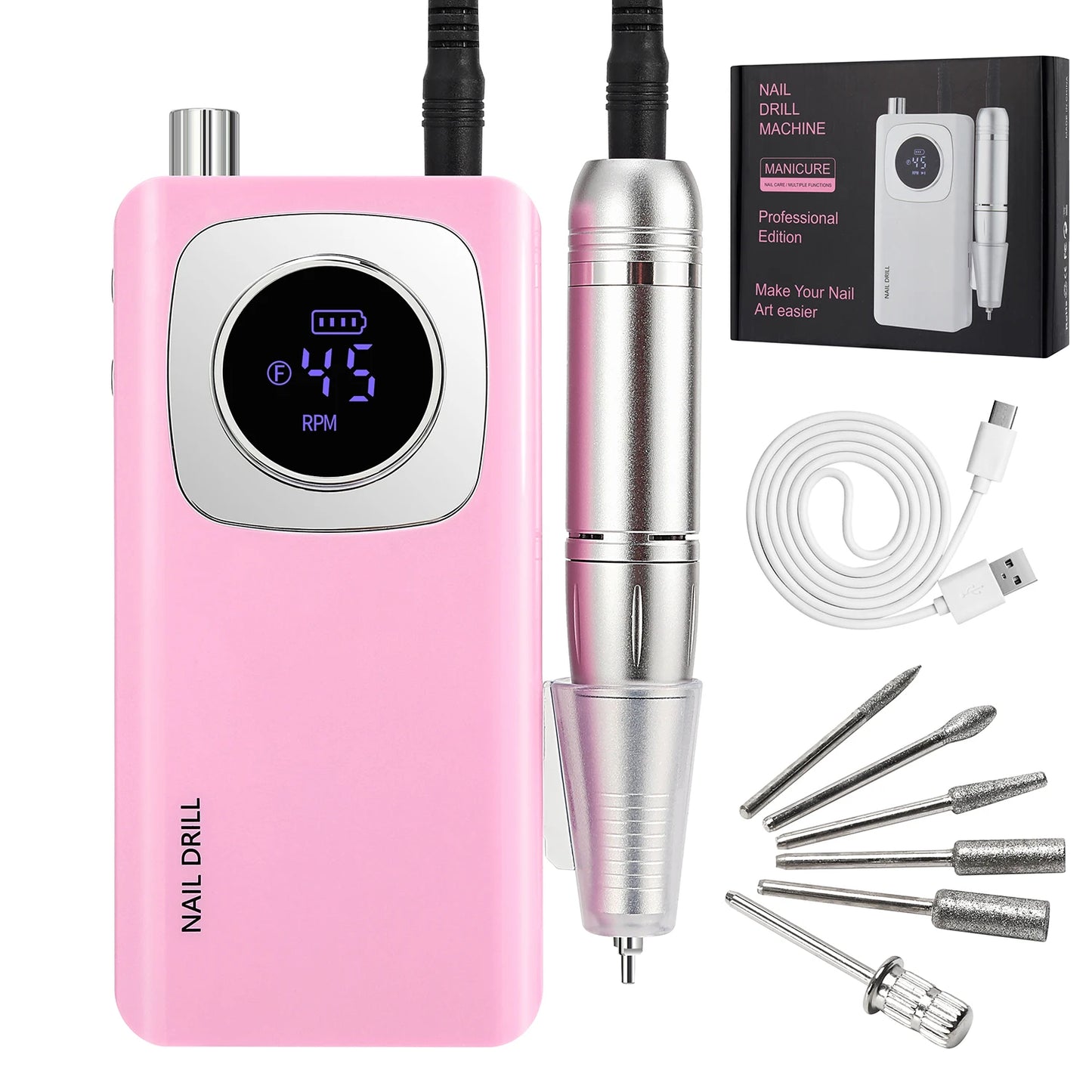 Rechargeable Electric Nail File For Acrylic Gel Nails