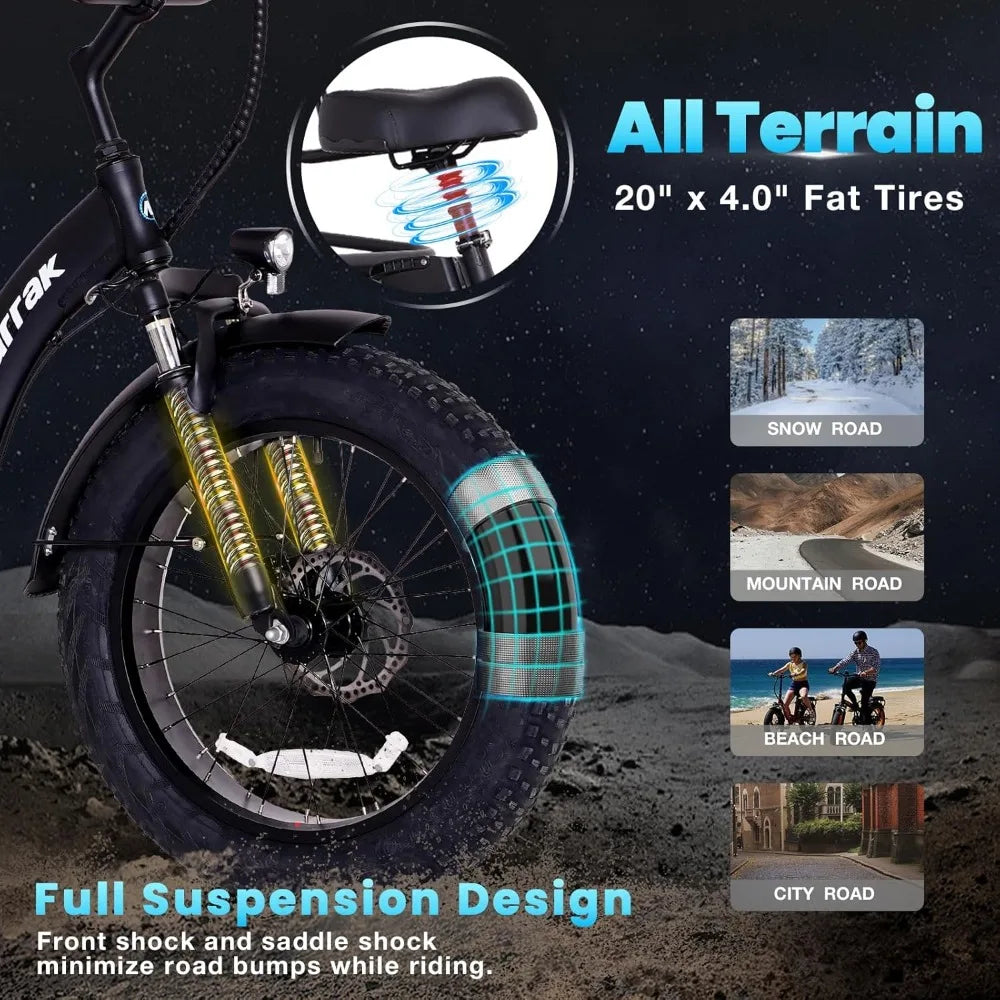 Aluminum Folding Fat Tire 3 Wheel Electric Trike