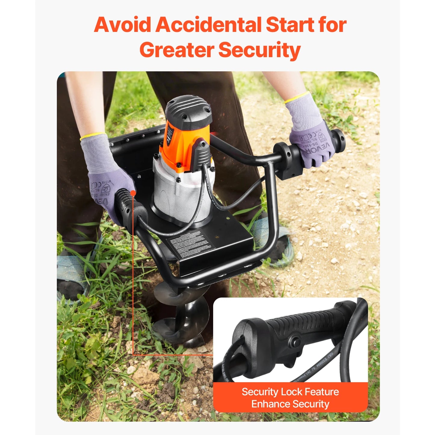 Electric Post Hole Digger 5.71 in Auger Bit