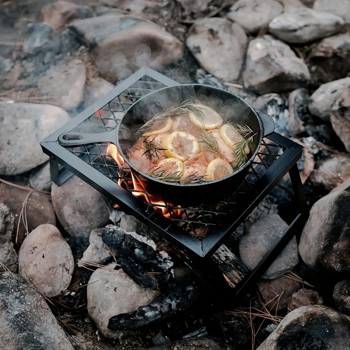 Portable Foldable Campfire Grill Set 16x12in