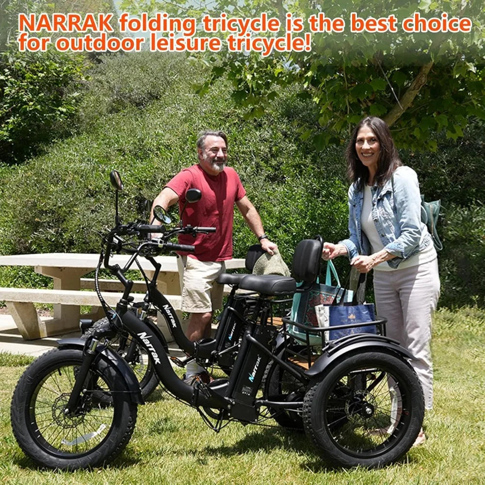 Aluminum Folding Fat Tire 3 Wheel Electric Trike