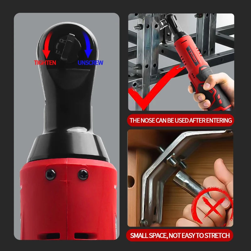 3/8 Rechargeable Electric , Ratchet Set w/ 2 batteries