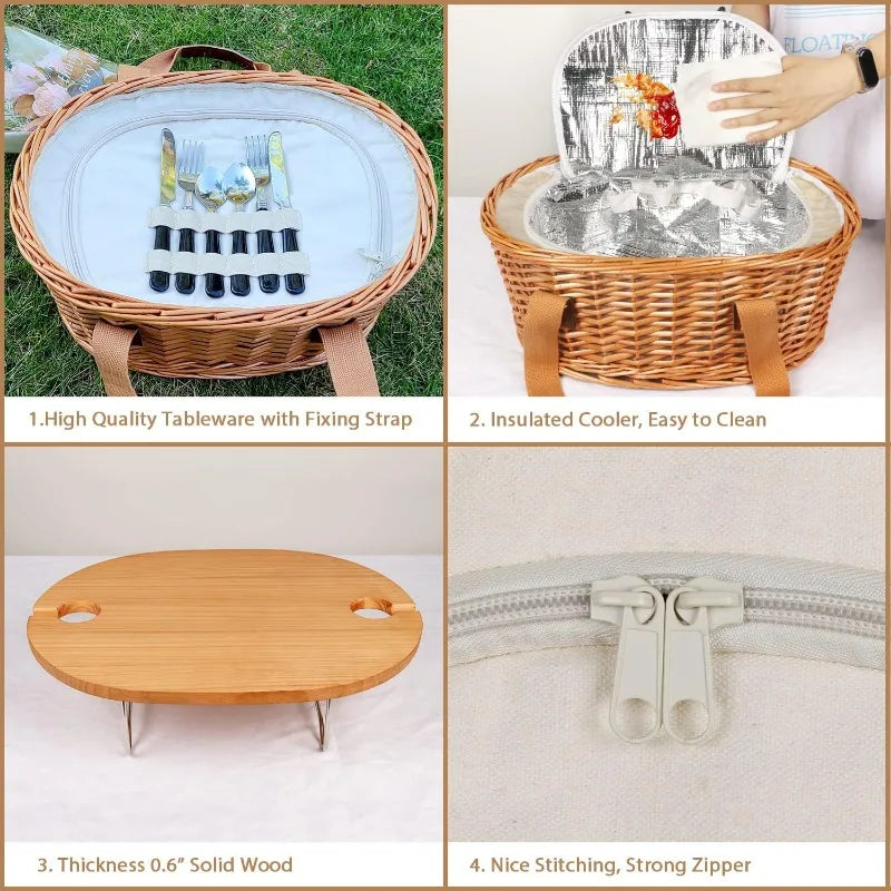 Picnic Basket Set for 2