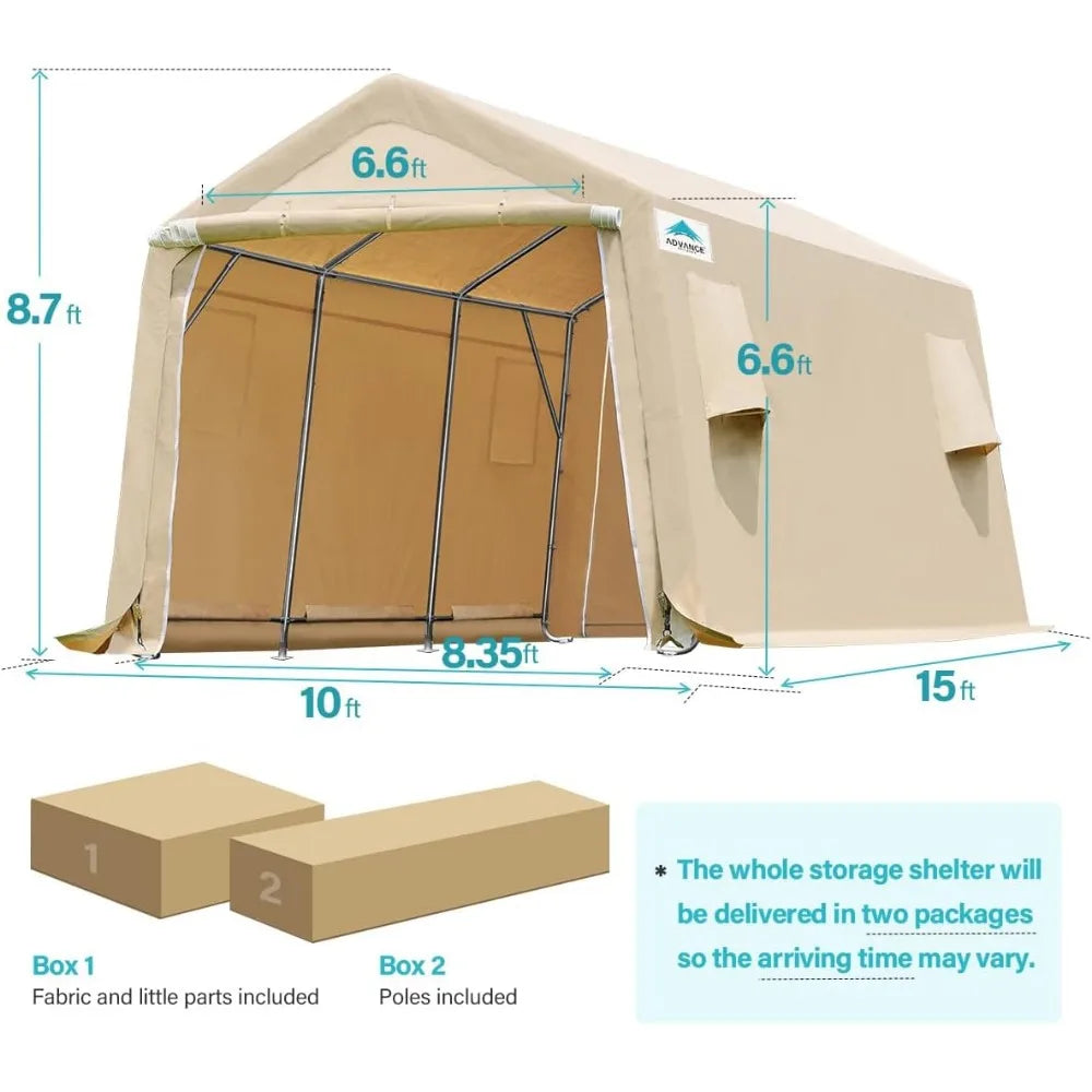 10X15 ft Garage Shelter