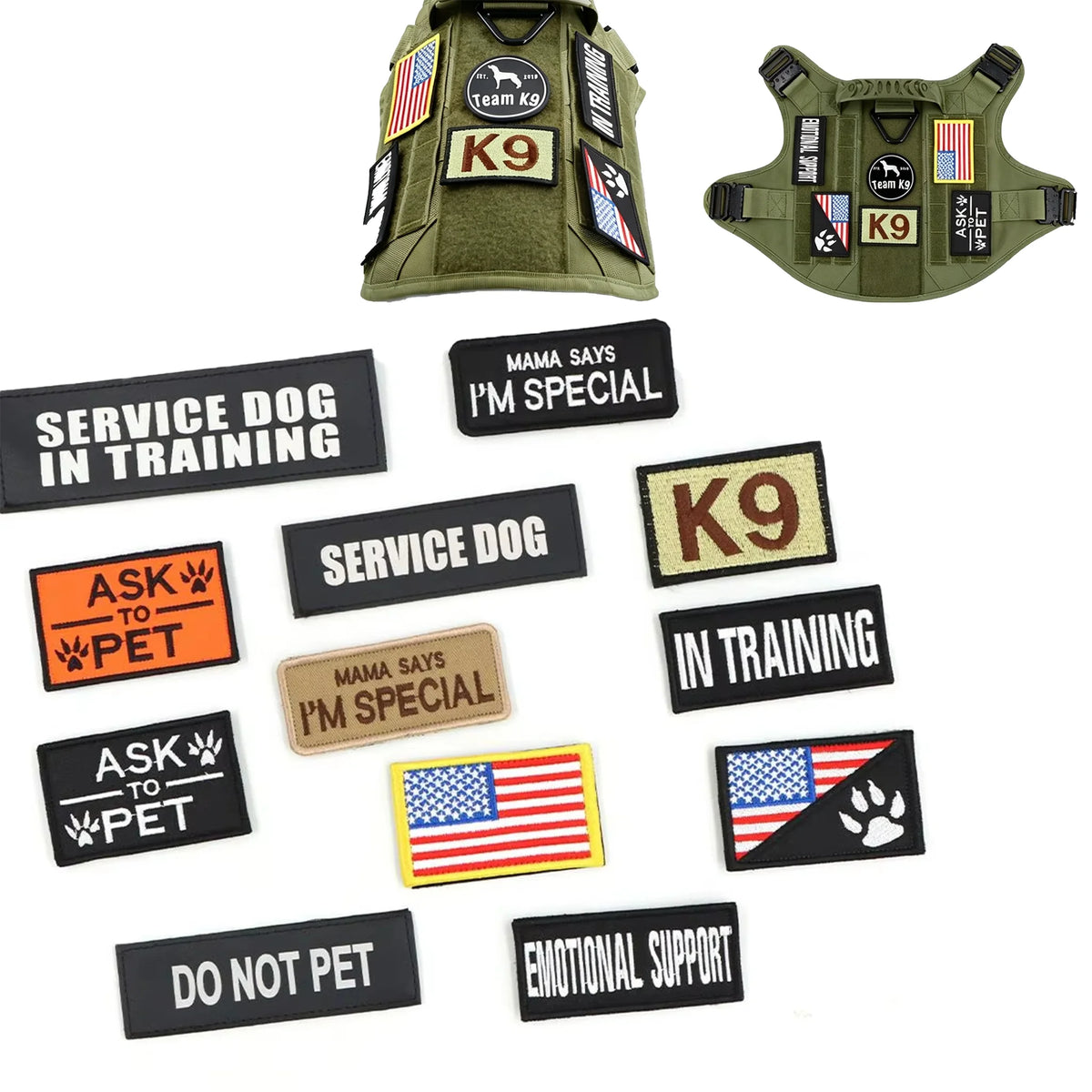 Patch Bundle For Dog Vest