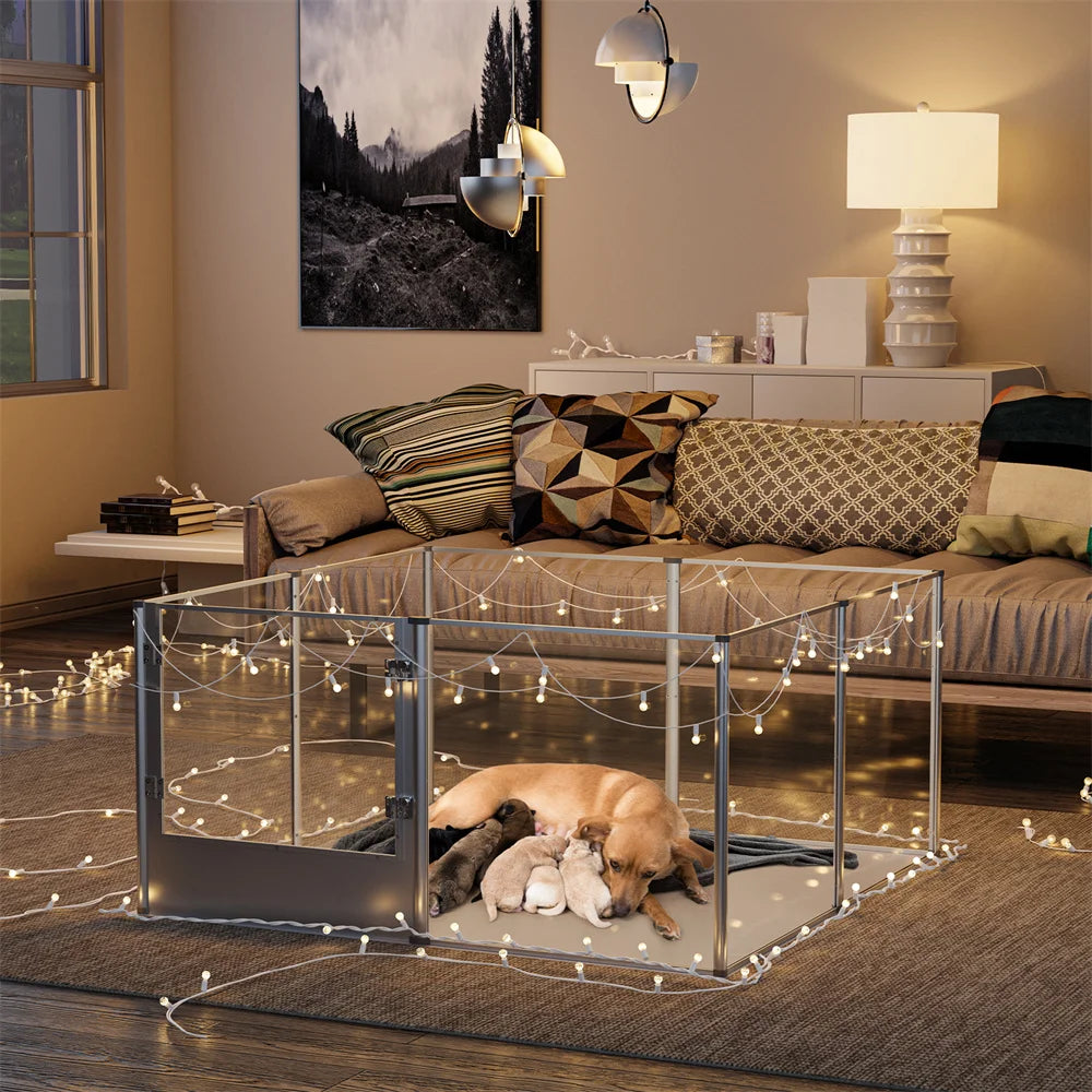 Dog Playpen Acrylic Enclosure