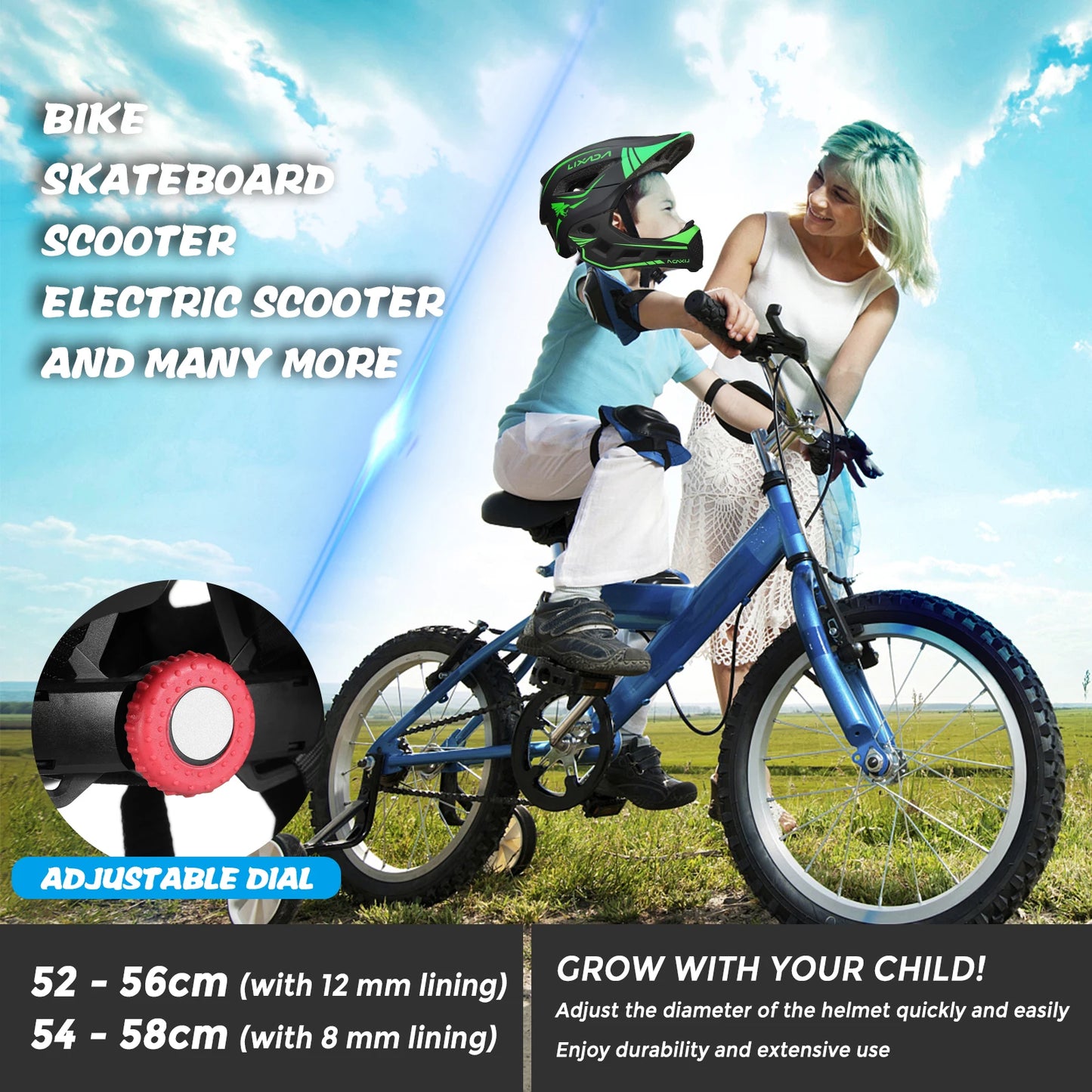 2-in-1 Kids Bicycle Helmet