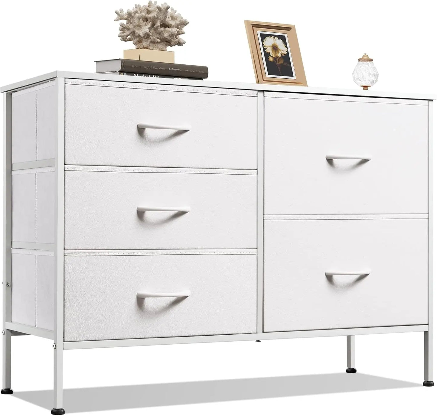 Dresser for Bedroom with 5 Storage Drawers
