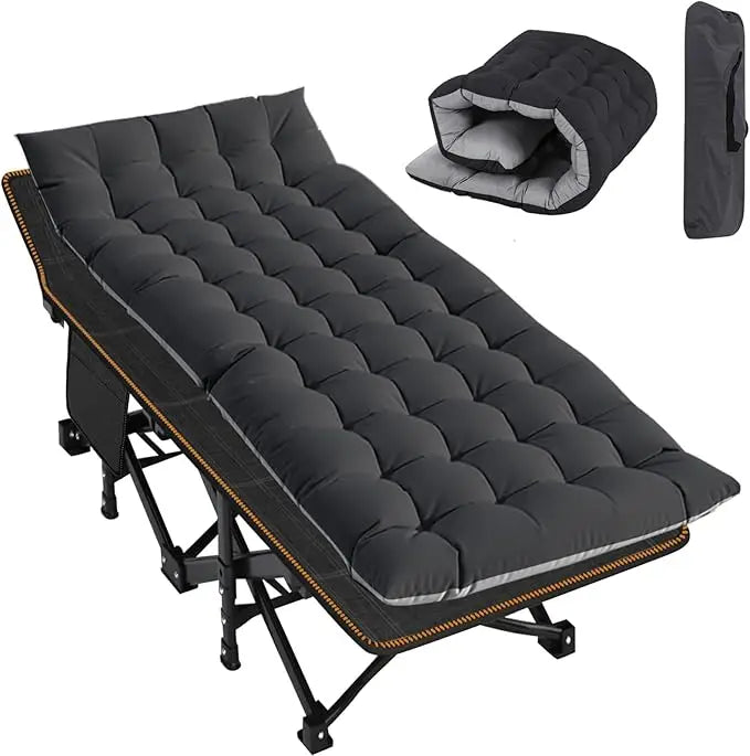 Folding Camping Cot with Mattress