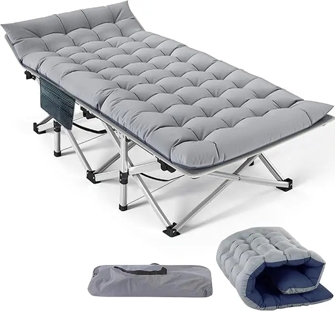 Folding Camping Cot with Mattress