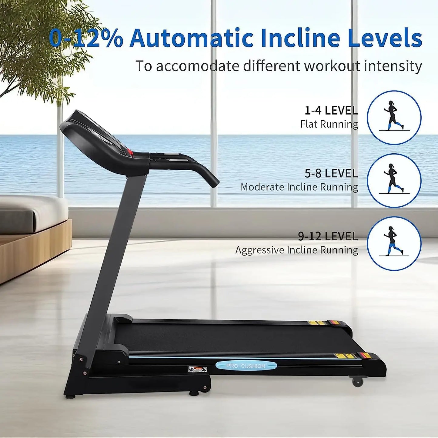 Treadmill with Auto Incline
