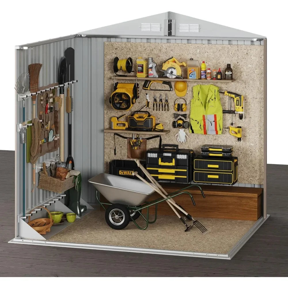 6.2x4 FT Outdoor Storage Shed Metal