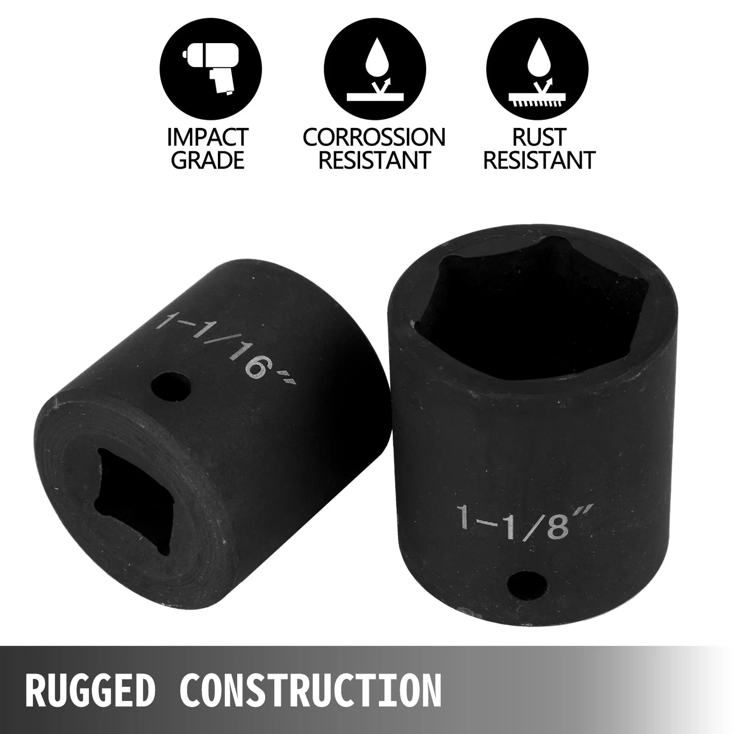 1/2" Drive Impact Socket Set