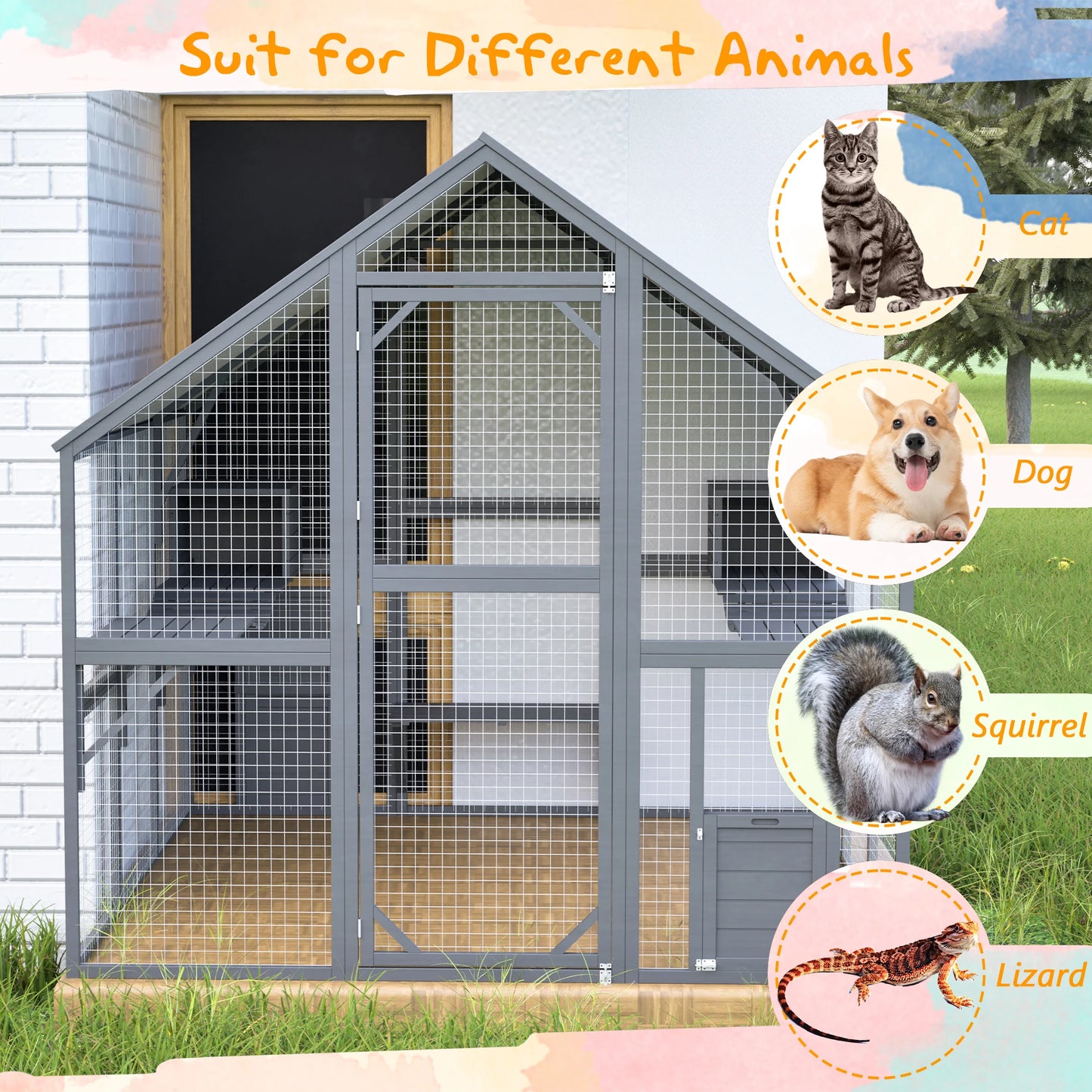Wooden Cat Enclosure