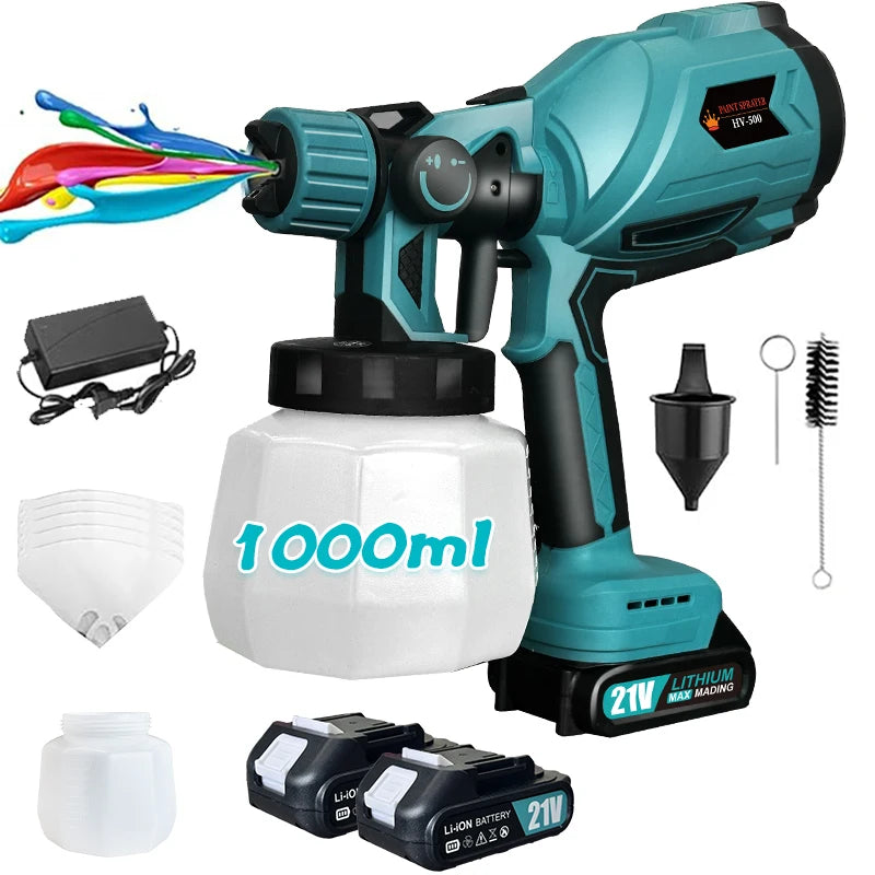1000ML Electric Spray Gun Cordless